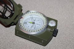Military Lensatic Prismatic Compass with Pouch Hiking Scout Army Geology Camping