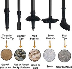 Trekking Poles Shock Absorbing Adjustable Hiking/Walking Sticks Hiking