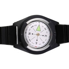 Hiking Compass Navigation Watch Strap Wristband Black 1Pcs 9.9 x 0.83 x 0.63 in