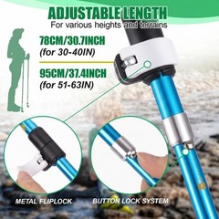 Trekking Poles – Lightweight Collapsible Hiking Poles – Retractable Hiking St…
