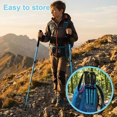 Trekking Poles – Lightweight Collapsible Hiking Poles – Retractable Hiking St…