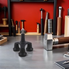 3 Pack Reusable Black Plastic Walking Cane Tripod Tip Stable Shock Absorbing Pad