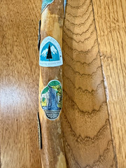 Wooden Hiking Walking Stick 30.5″ With 18 Medallions