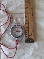 VINTAGE SILVA STOCKHOLM SWEDEN COMPASS CAMPING MAP READING TOOL W/ROPE