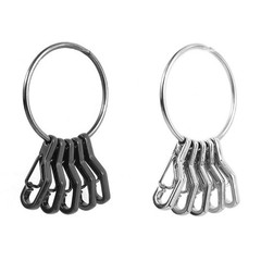D Shaped Spring Snap Hook Carabiner 28mm for Keyrings Backpacks Gear Loops Zinc