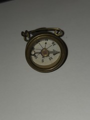 Antique Vintage Brass Marbles Gladestine Muchigan Pin Compass