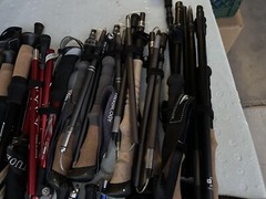 Outdoor Products foldable Trekking Walking Hiking Poles Sticks. Pairs only.