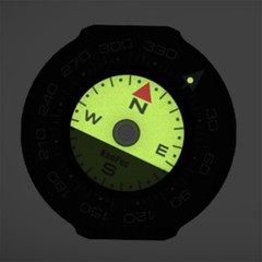 Mini Button Map Compass with Turnable Bezel for Watchband Every Day Carry