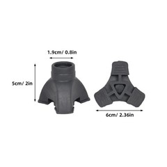 2Pcs Durable Anti Slip Crutch Tips Walking Cane Accessories Black