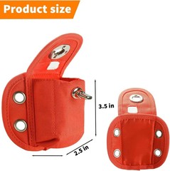 Transponder Mounting Pouch – Waterproof Orange Nylon Case with Status Window