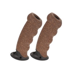 2Pcs Sturdy Cork Cane Handle Grip Replacement for Hiking Poles Yellow