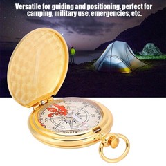 Portable Brass Folding Compass Compact Tool For Outdoor Activities Premium