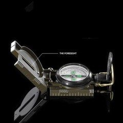 Brujula de Bolsillo Estilo Militar para Camping Equipo de Supervivencia Compass
