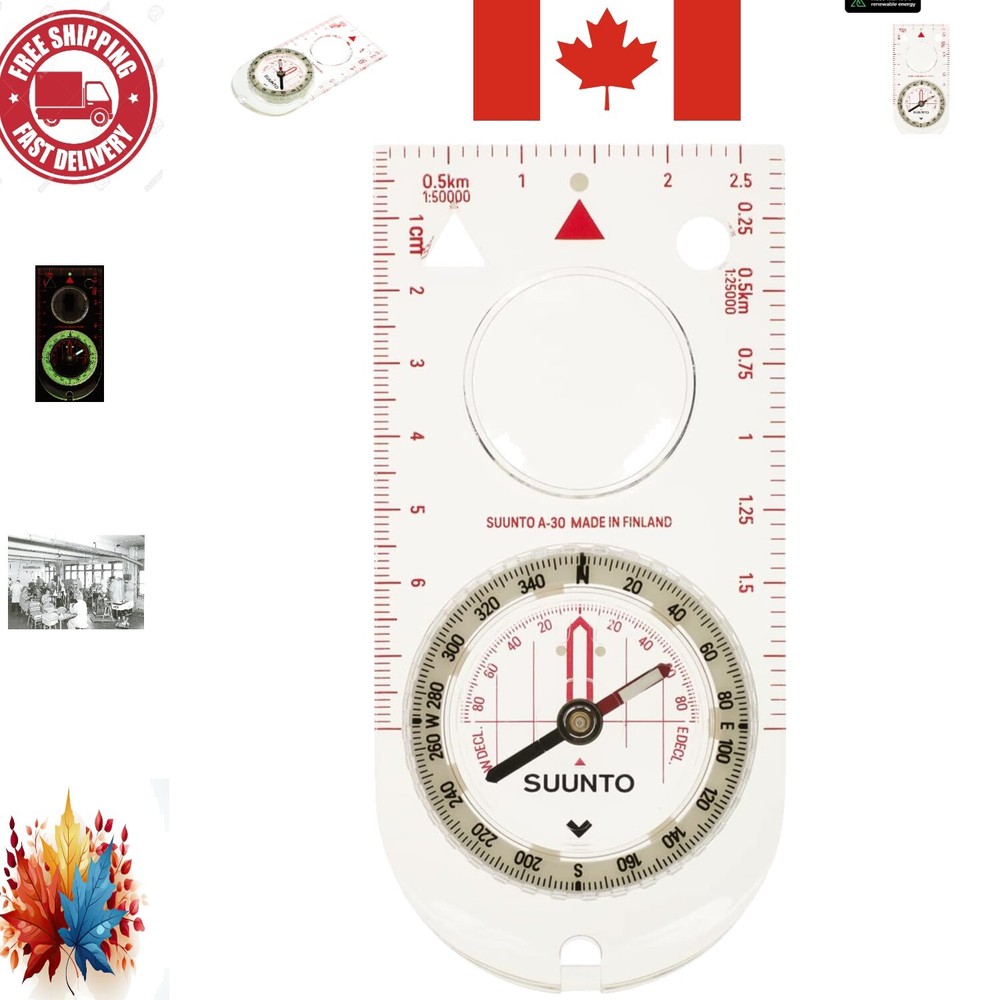 A-30 Portable Hiking Compass with Clear Visibility and Luminous Markings