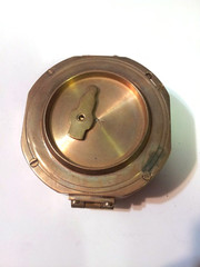 Vintage Brass Natural Sine Compass with mirror – Made in India – Old and Nice!