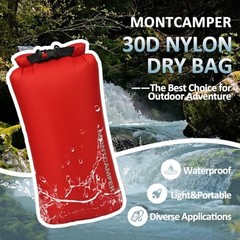 Waterproof Dry Bag – 30D Nylon Roll Top Dry Sack with PU Coating, 10L 1 Red