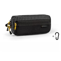 Black Purple Waist Bag Polyethylene Material 16.5 7.5 3.5 cm Portable Design