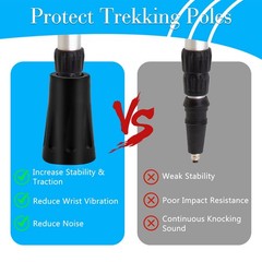 Nordic Walking Poles Rubber Bumpers 4 Pack, Rubber Bumpers for Hiking Poles, Wall…