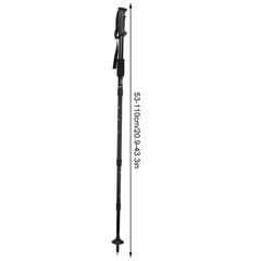 Outdoor Aluminium Alloy 4-Sections Suspension Trekking Pole For Climbing JJZZ