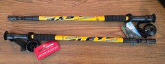 2 Hiking Sticks Anti Shock Walking Retractable Adjustable Trekking Sticks