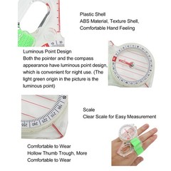 Orienteering Compass Clear Multifunction Thumb Compass For Camping