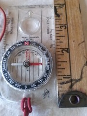 VINTAGE SILVA STOCKHOLM SWEDEN COMPASS CAMPING MAP READING TOOL W/ROPE