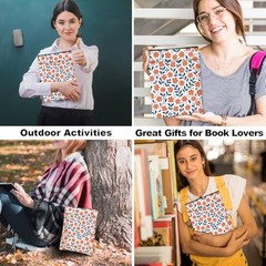 Book Sleeve Book Lovers Gifts Waterproof Books Pouch Red Plant Flower 1280