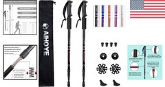 2 Pack Adjustable Trekking Poles – Ergonomic Grip, Perfect for Hiking Adventures