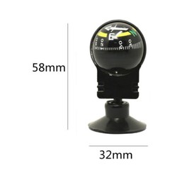 Car Compass 360 Degree Rotation Waterproof Vehicle Navigation Compass Ball Black
