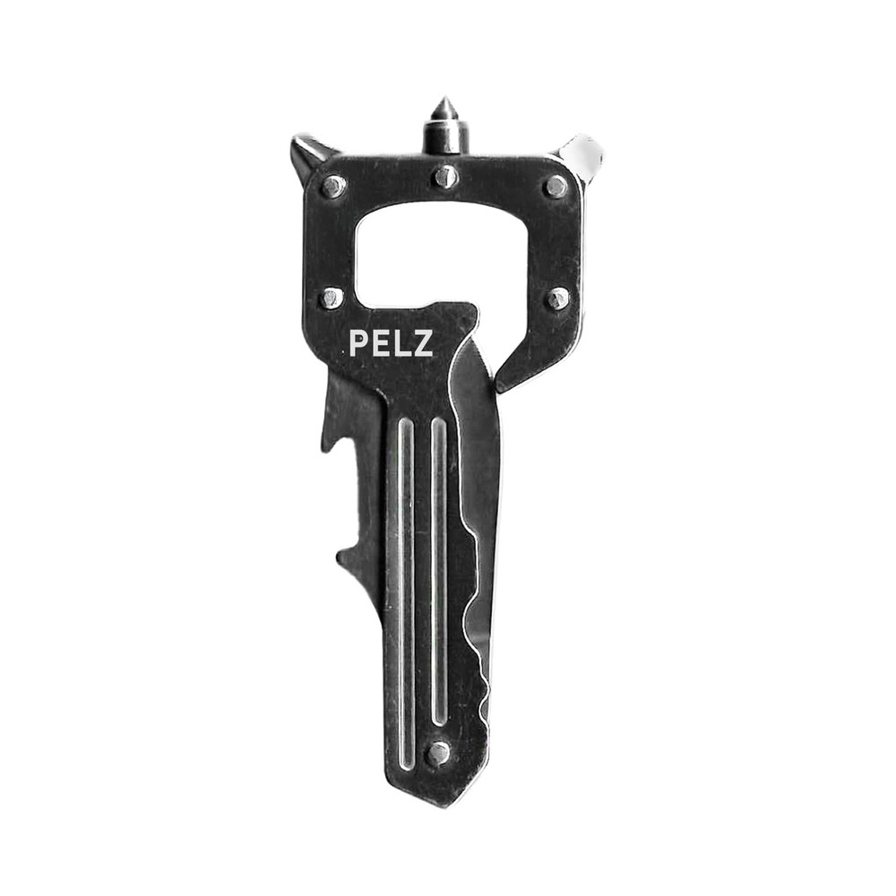 PELZ Mini Pocket Knife Tool SILVER – Compact Stainless Steel Keychain Mult