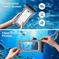 Waterproof Phone Pouch 2 Pack, IPX8 Universal Phone Dry Bag Case Floating