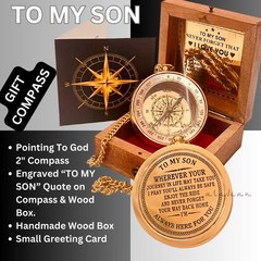 To My Son Compass Gift From Mom and Dad | 2 – For Teenage Sons Graduation, Ch…