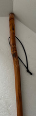 Brazos Rustic Walking Stick/Hiking Staff Handcrafted Leather Lanyard 39 1/2 Inch
