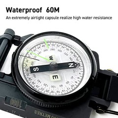 POLARIS Lensatic Compass with Inclinometer for Survival Hiking Tactical Boy