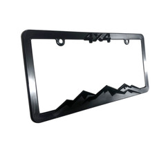 4X4 Plastic-Black on Black License Plate Frame Fits Chevrolet-Jeep-Ford-Toyota