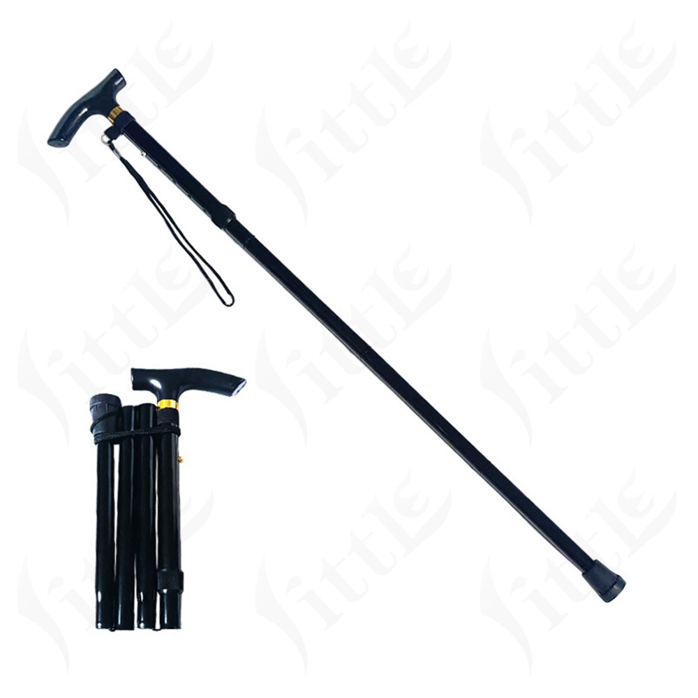 Adjustable Aluminium Foldable Walking Stick Anti-shock Height Adjustable 6Colors