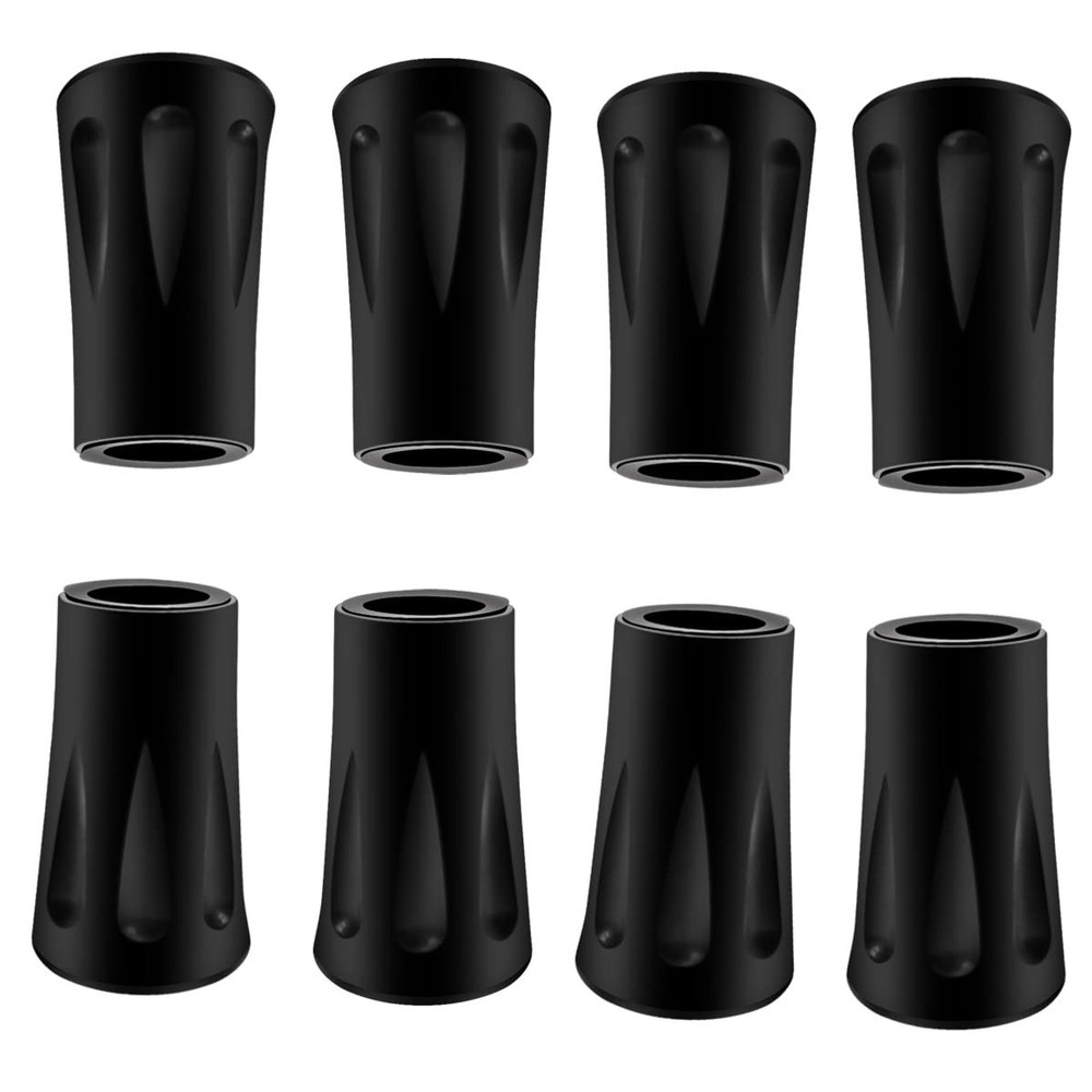 8Pcs Trekking Pole Tips Replacement Protectors, Rubber Feet for Hiking Pole Tips