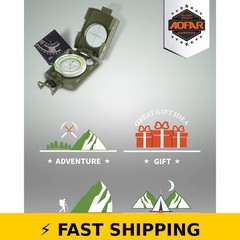 AOFAR AF-4074 Military Compass Waterproof Sighting for Camping & Hiking