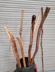 MANY NEW WALKING STICKS HIKING CAMPING STICKS CEDAR PINE EACH ONE CUSTOM MADE