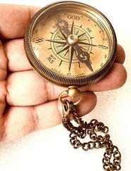 Gift for Grandson Brass Compass Engraved Quote | Memory Present to My Grandson