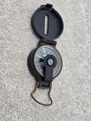 lensatic engineer compass black plastic compact portable navagation survival