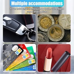 Leather Car Key Case Holder, Auto Smart Key Fob Protector Pouch with Violet