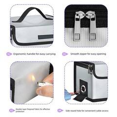 Fireproof Battery Storage Bag Explosionproof with Large Capacity Protection