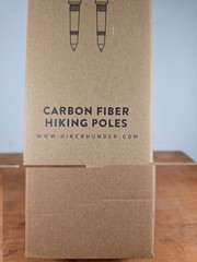 Hiker Hunger 100% Carbon Fiber Trekking Poles Cork Grip, Green And Black
