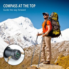 Hiking Pole Detachable Lightweight for Stick Walking silver