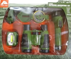 NEW Ozark Trail 5 Piece Outdoor Adventure Set Binoculars Compass Flashlight more