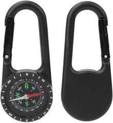 Carabiner Clip On Compass – Mini Zinc Alloy Portable Carabiner Compass with Grad