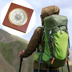 Antique Style Wooden Compass Precision Navigation Tool for Outdoor Enthusiasts