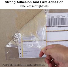 7.5” x 5.5” Packing List Pouches, Shipping Label Envelopes Clear Self