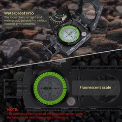 Military Compass With Carry Bag Inclinometer Multifunctional Sighting Compass Wa